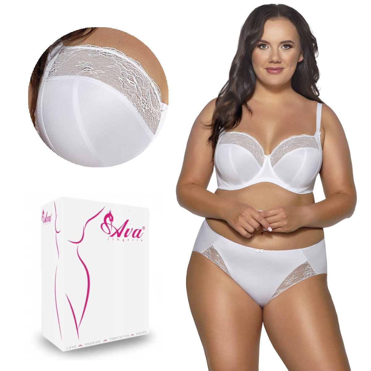 Biustonosz Soft Side Support AV 2111 miękki biały  85E