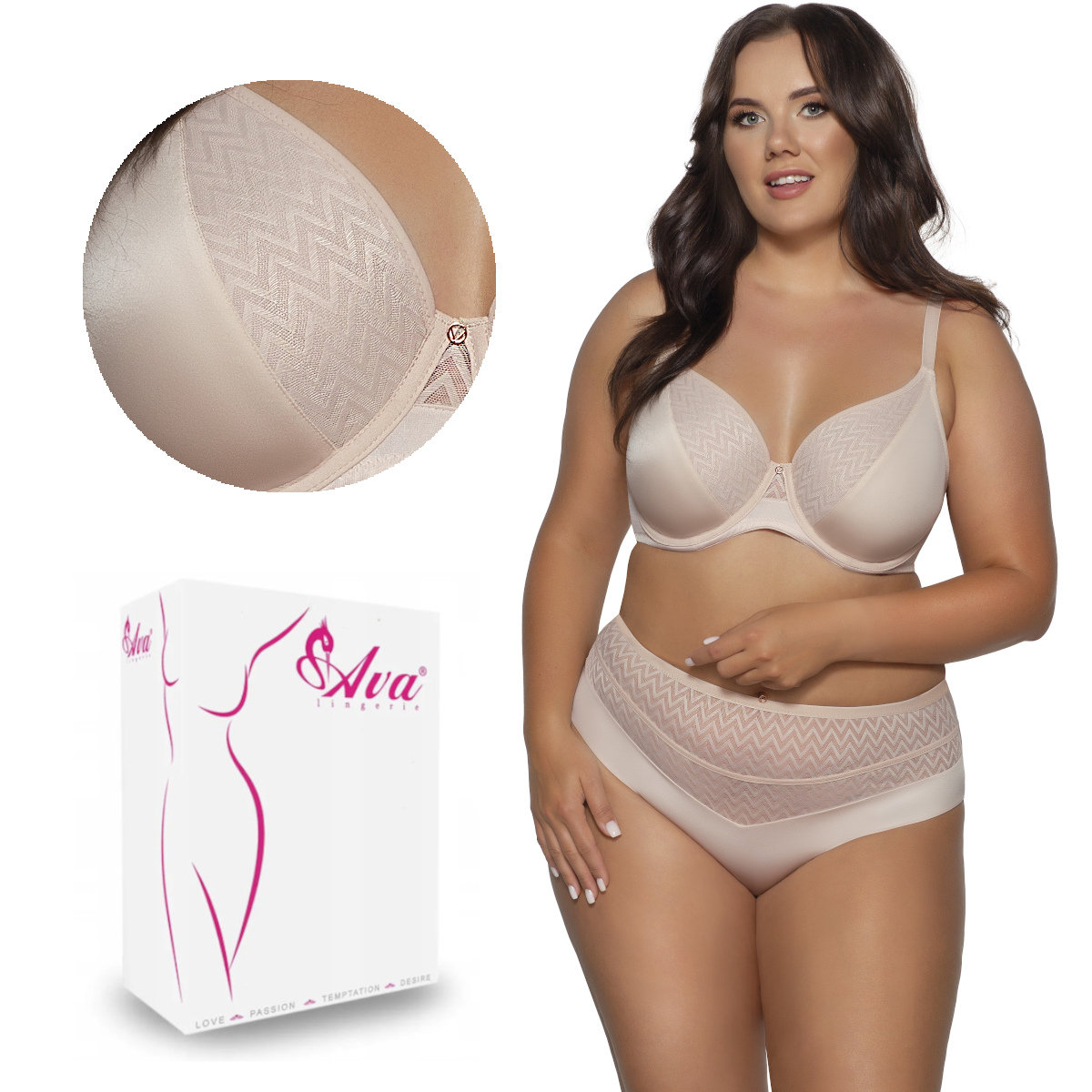 Biustonosz Soft AV 2103 braletka beżowy  80K