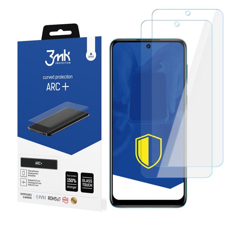 2x Folia na zaokrąglony ekran do do Motorola Moto G42 - 3mk ARC+