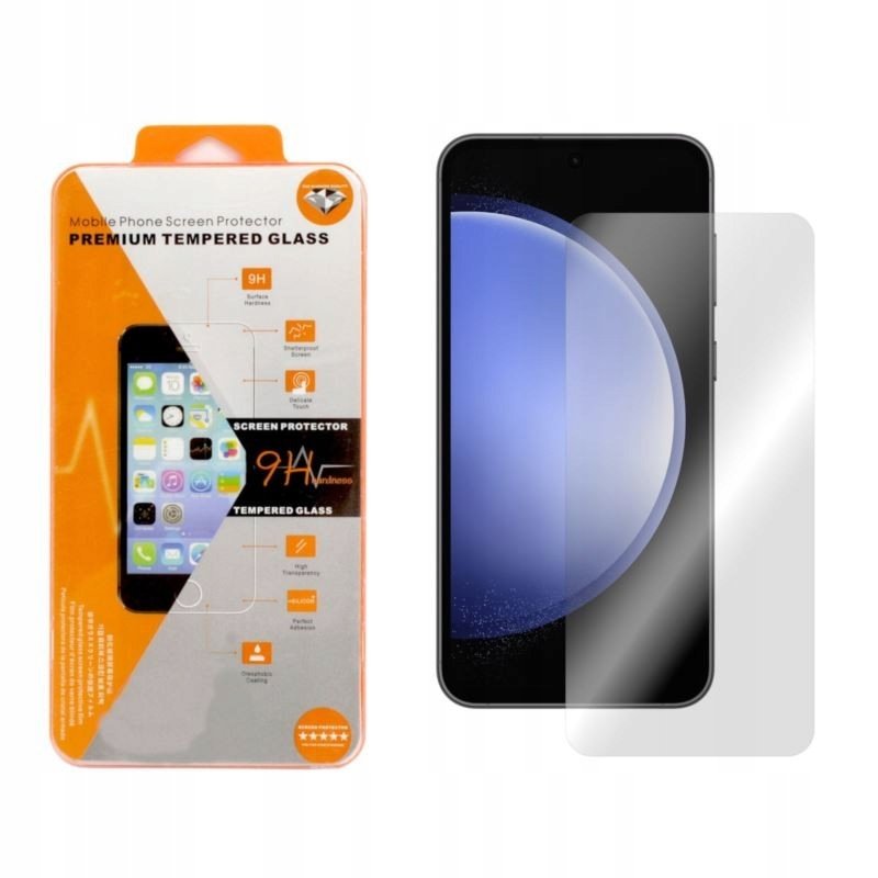 9H SZKŁO hartowane do Samsung Galaxy S23 FE 5G S711 pomarańczowe opakowanie