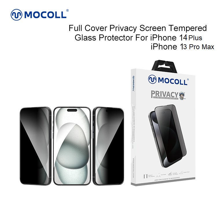 Szkło hartowane 2,5D Full Privacy Mocoll Apple iPhone 13 Pro Max /14 Plus