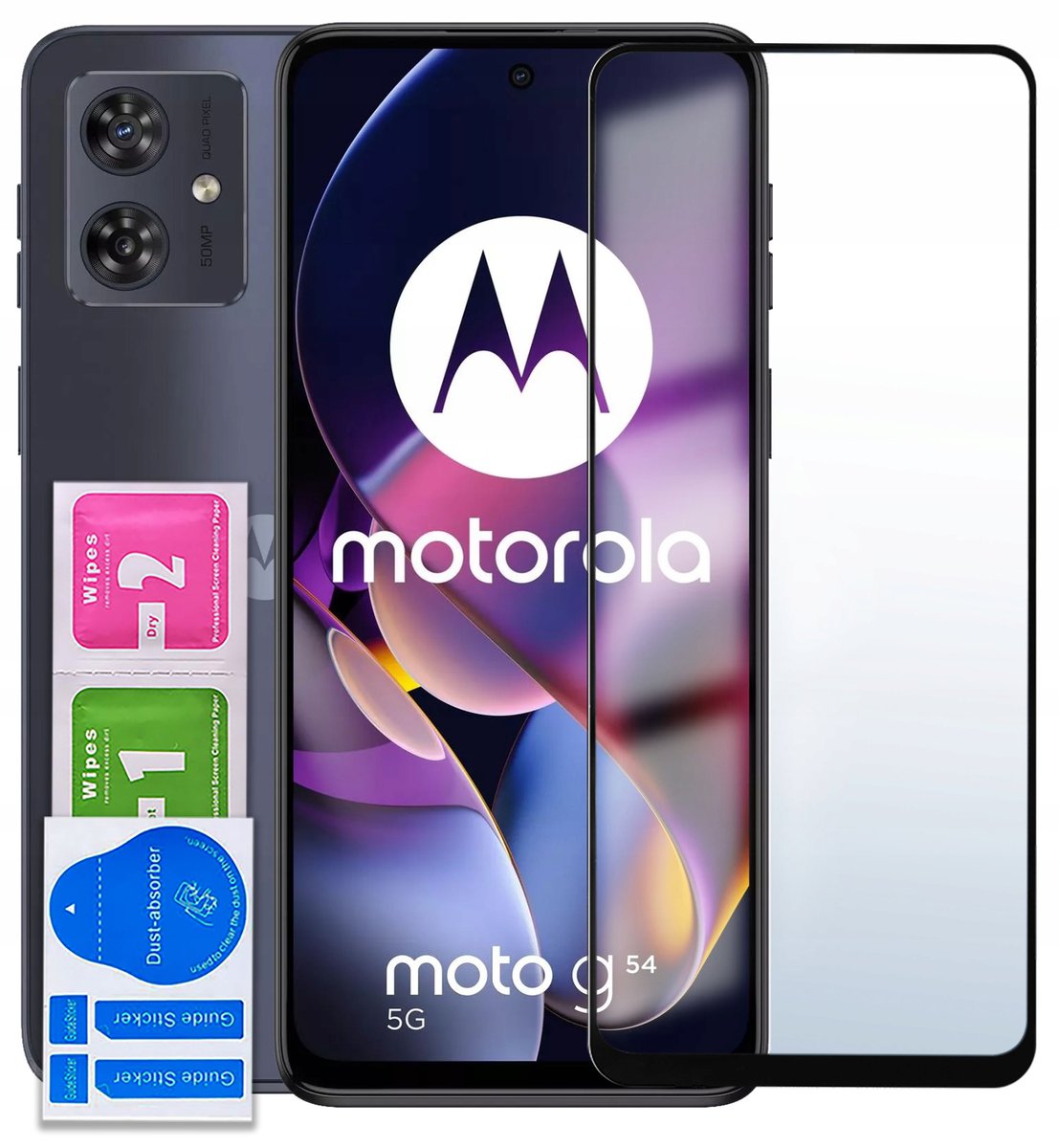 SZKŁO HARTOWANE 5D do Motorola Moto G54 5G|Power Edition NA CAŁY EKRAN 9H