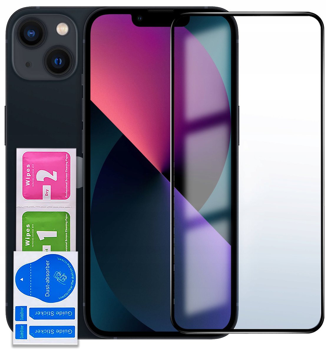 Szkło HARTOWANE 5D do iPhone 13|13 Pro|14 NA CAŁY EKRAN 9H