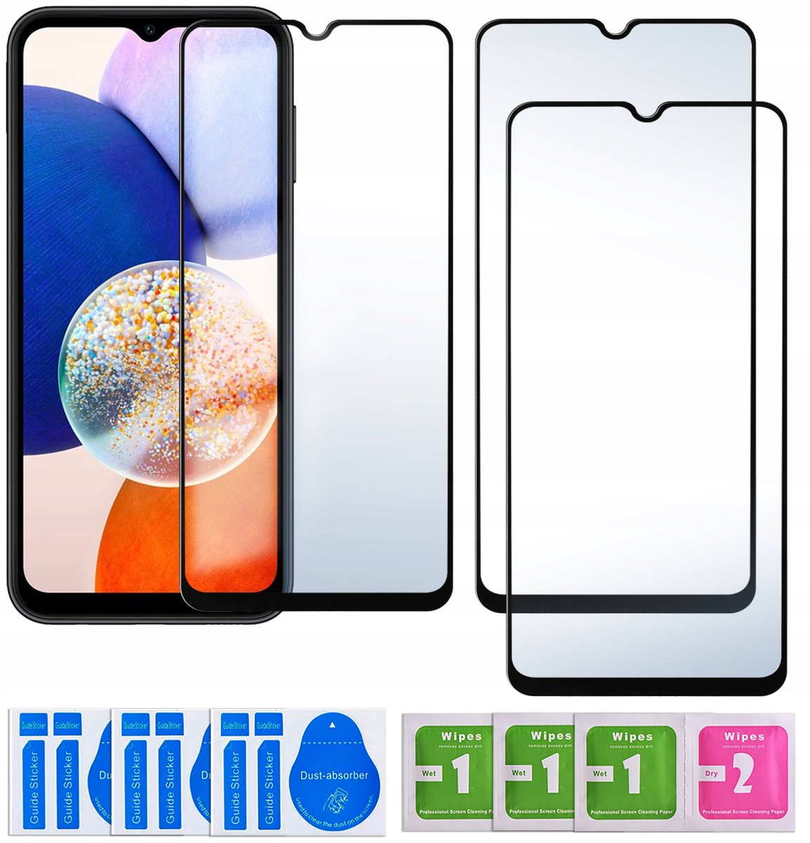 3x SZKŁO HARTOWANE 5D Samsung Galaxy A15 NA CAŁY EKRAN PEŁNE 9H