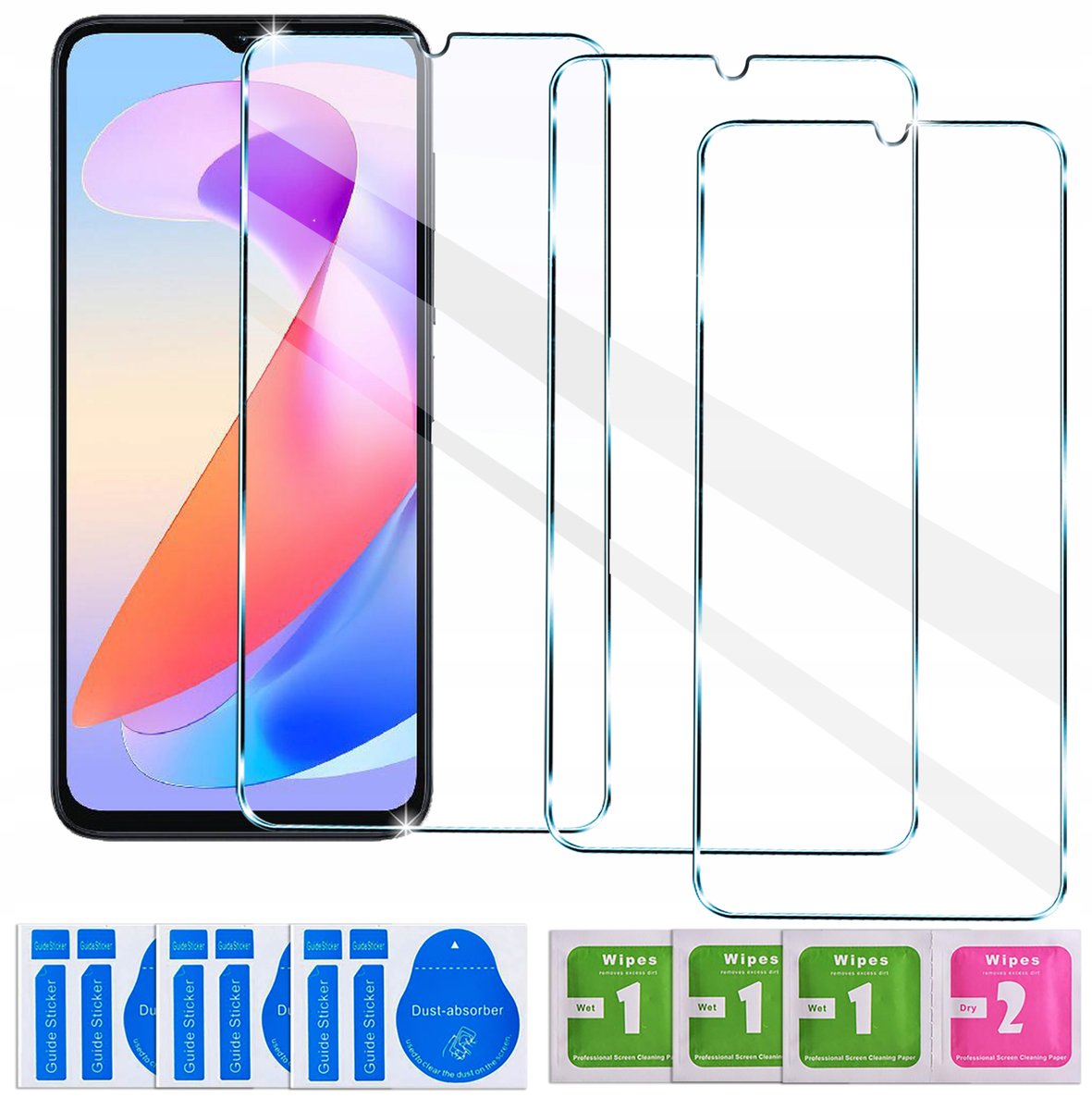 3x SZKŁO HARTOWANE do Honor X6A SZYBKA 9H | zestaw 3 sztuk