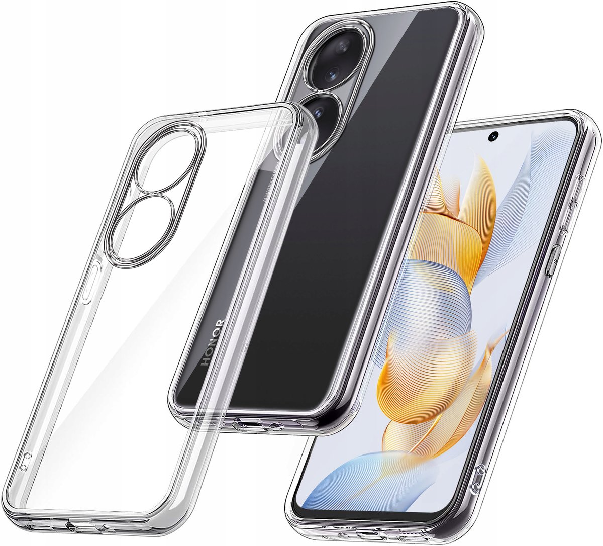 Etui do Honor 90 5G WZMACNIANE 360° CLEAR
