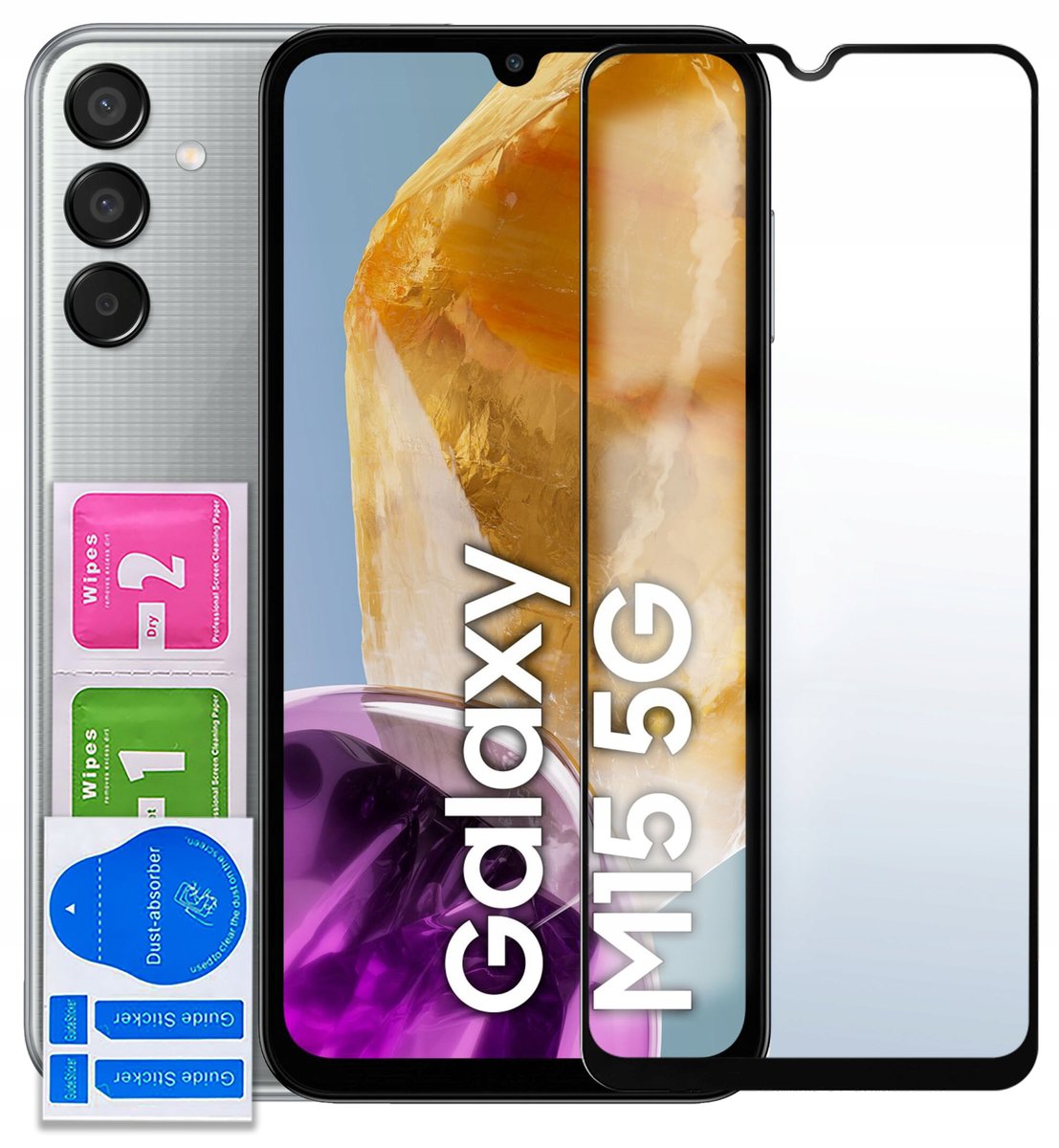 SZKŁO HARTOWANE 5D do Samsung Galaxy M15 NA CAŁY EKRAN PEŁNE 9H