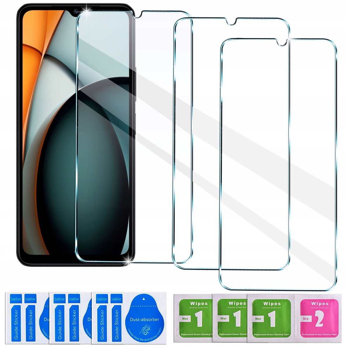 3x SZKŁO HARTOWANE do Xiaomi Redmi A3 4G SZYBKA 9H |zestaw 3 sztuk