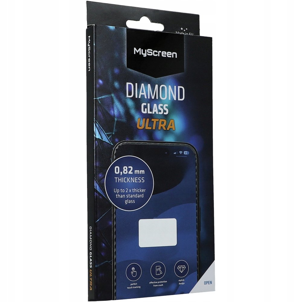 Szkło hartowane MyScreen Diamond Glass Ultra do iPhone 15 Pro, czarna ramka