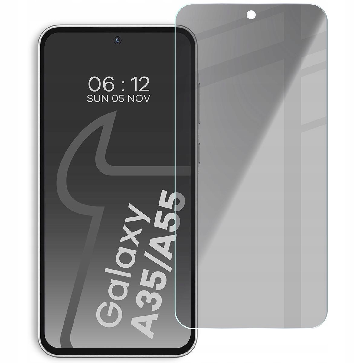 Prywatyzujące szkło hartowane Bizon Glass Clear Shadow do Galaxy A35 / A55 5G, przyciemniane