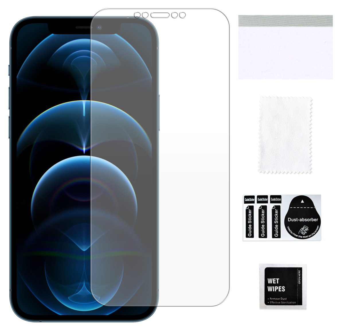 Szkło hybrydowe do APPLE IPHONE 12 PRO szybka ochronna na ekran trwałe 9H