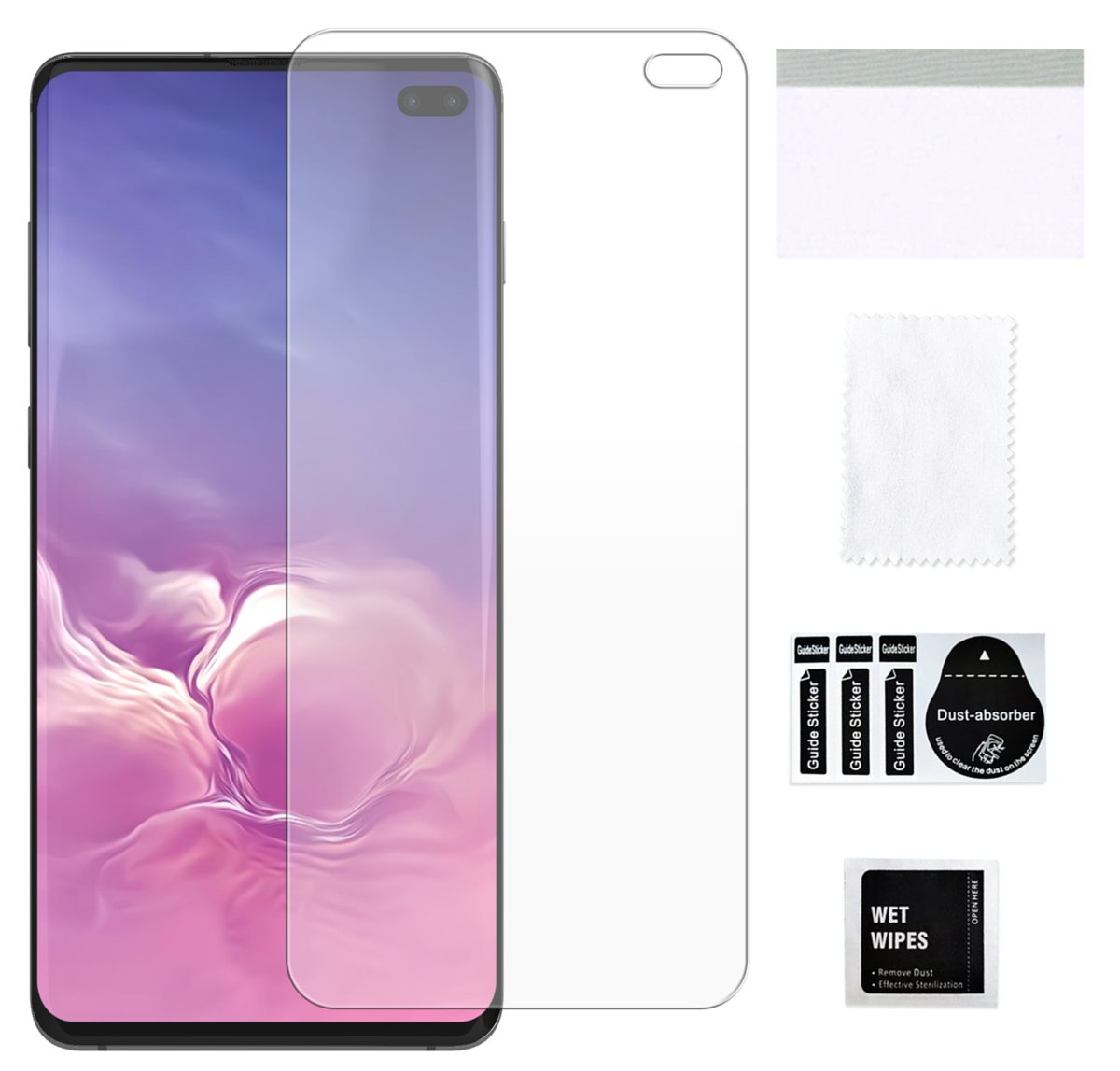 Szkło hybrydowe do SAMSUNG GALAXY S10 PLUS ochrona na ekran mocne trwałe 9H