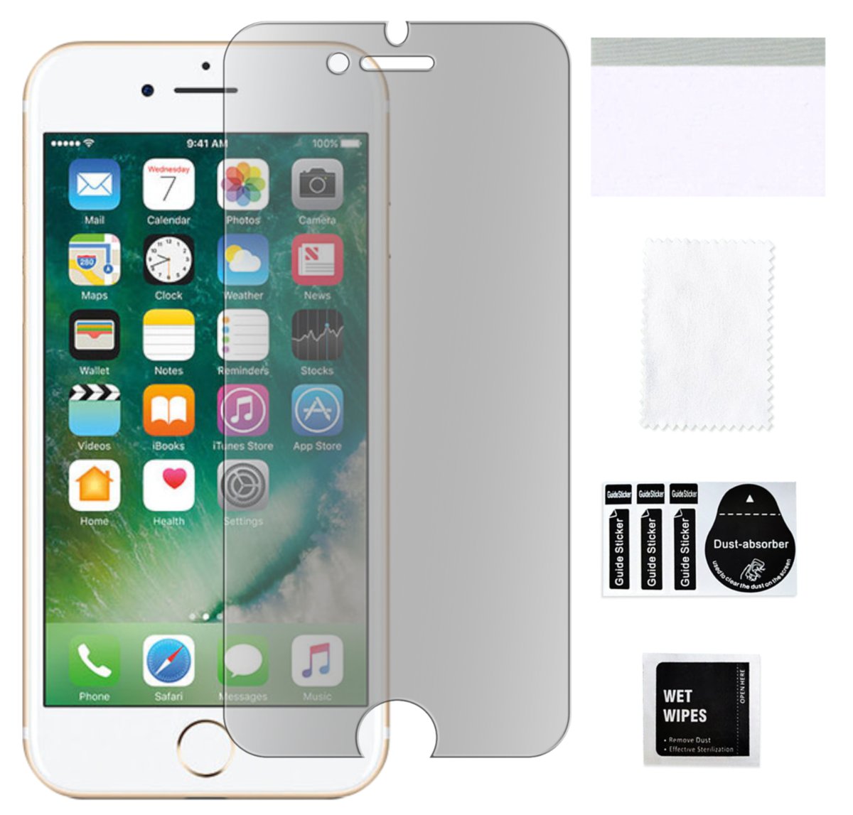 Szkło hybrydowe matowe do IPHONE 7 / 8 / SE 2020 / SE 2022 szybka ochronna