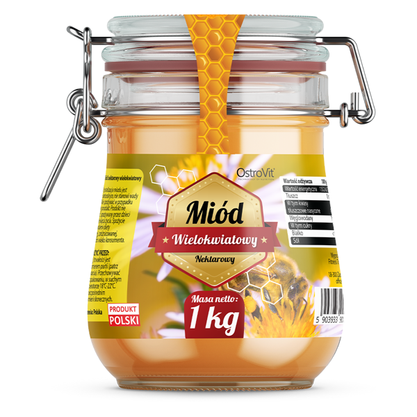 OstroVit Miód Wielokwiatowy Nektarowy - 500g