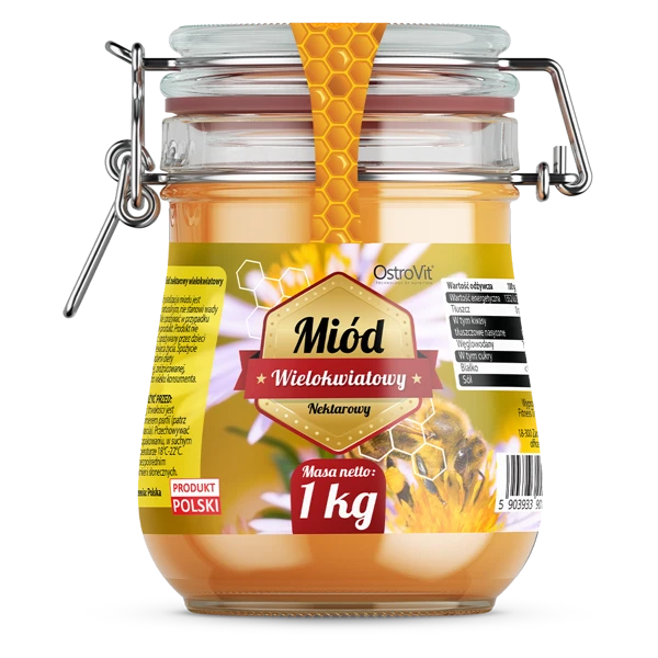 OstroVit Miód Wielokwiatowy Nektarowy - 1000g