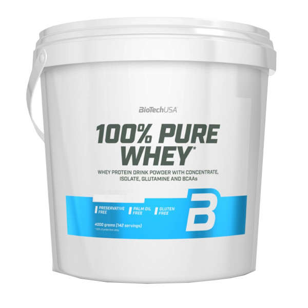 BioTech 100% Pure Whey 4000g Białko MIX WPC WPI