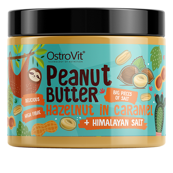 OstroVit Krem Orzechowy + Orzechy Laskowe Karmelizowane + Sól Himalajska 500g