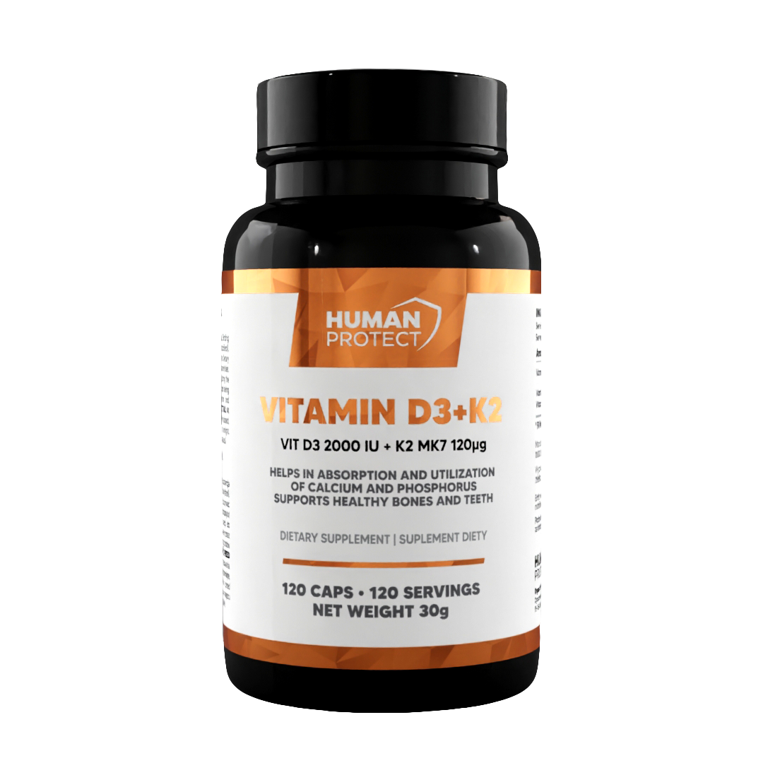 Human Protect Vitamin D3 + K2 120softgels Witamina D3 K2