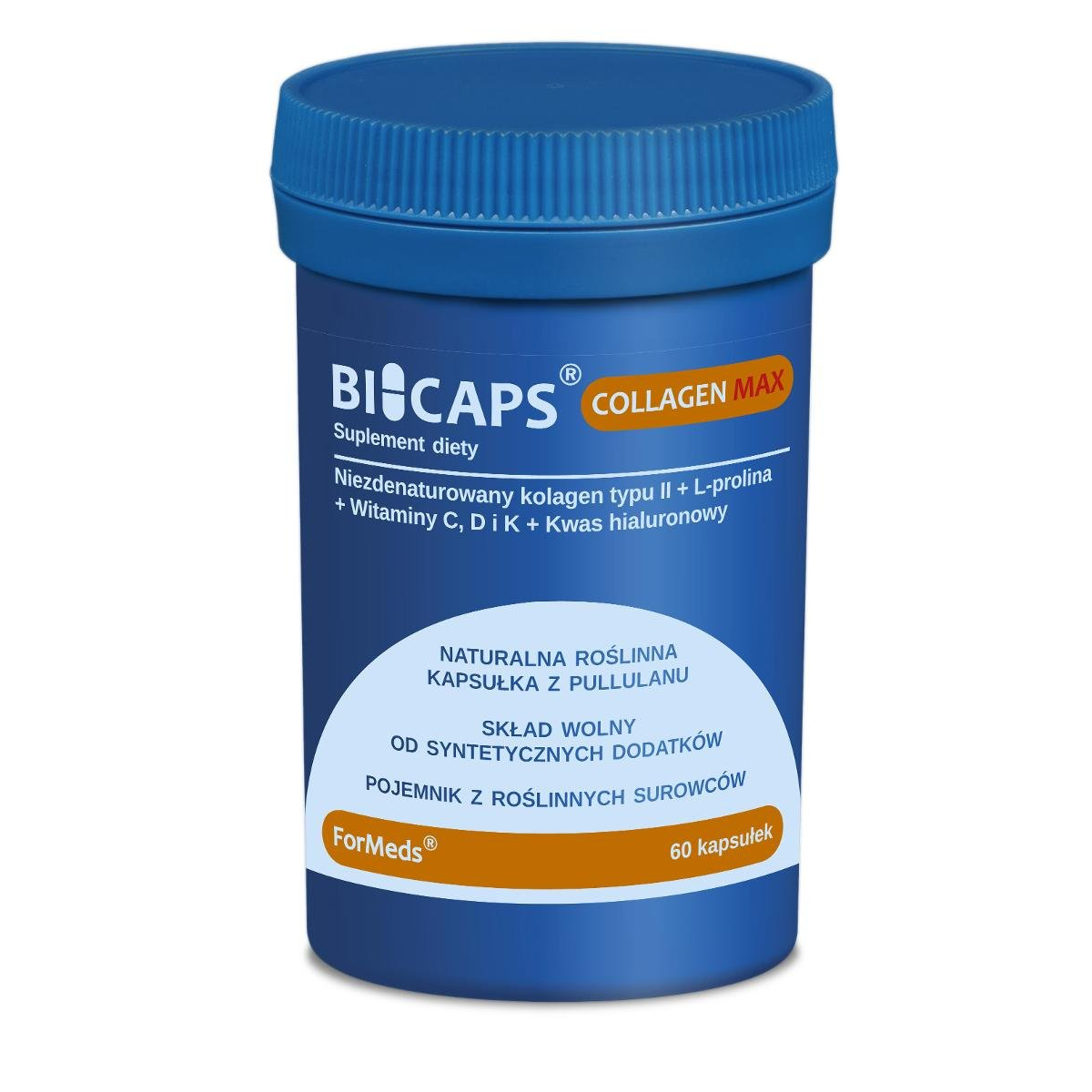 ForMeds Bicaps Collagen Max 60kaps. Kolagen, Kwas hialuronowy