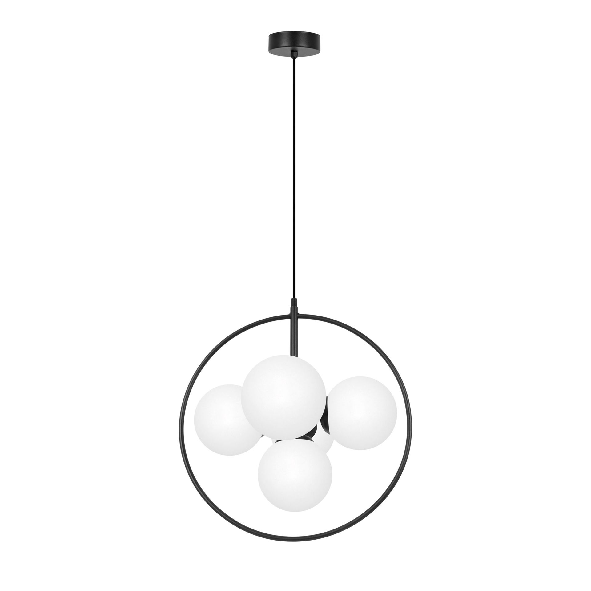 Niepowtarzalna lampa wisząca w kolorze bieli i czerni K-3838 seria GEO
