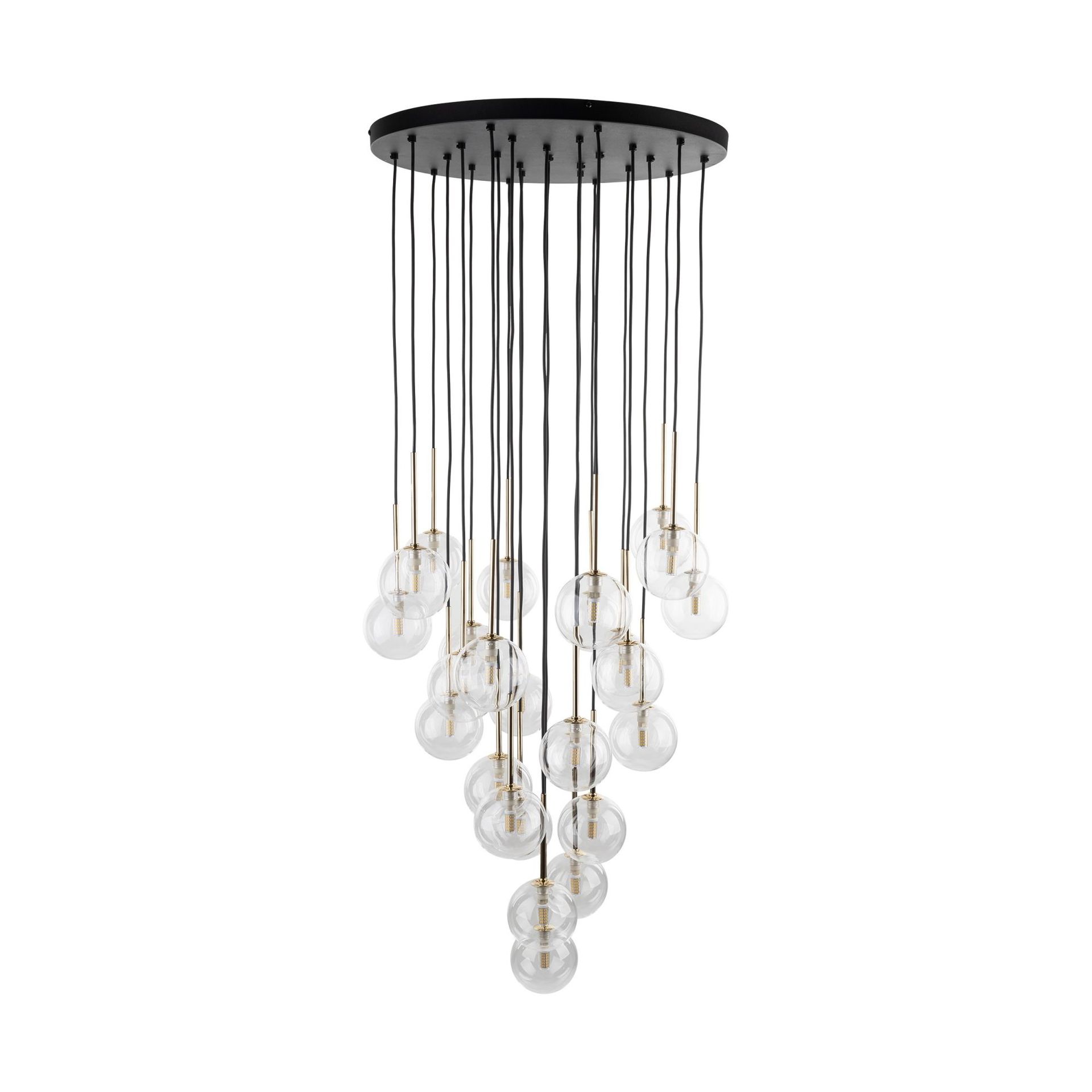 Okazała lampa na klatkę schodową TK 10099 z serii NILOS BLACK GOLD
