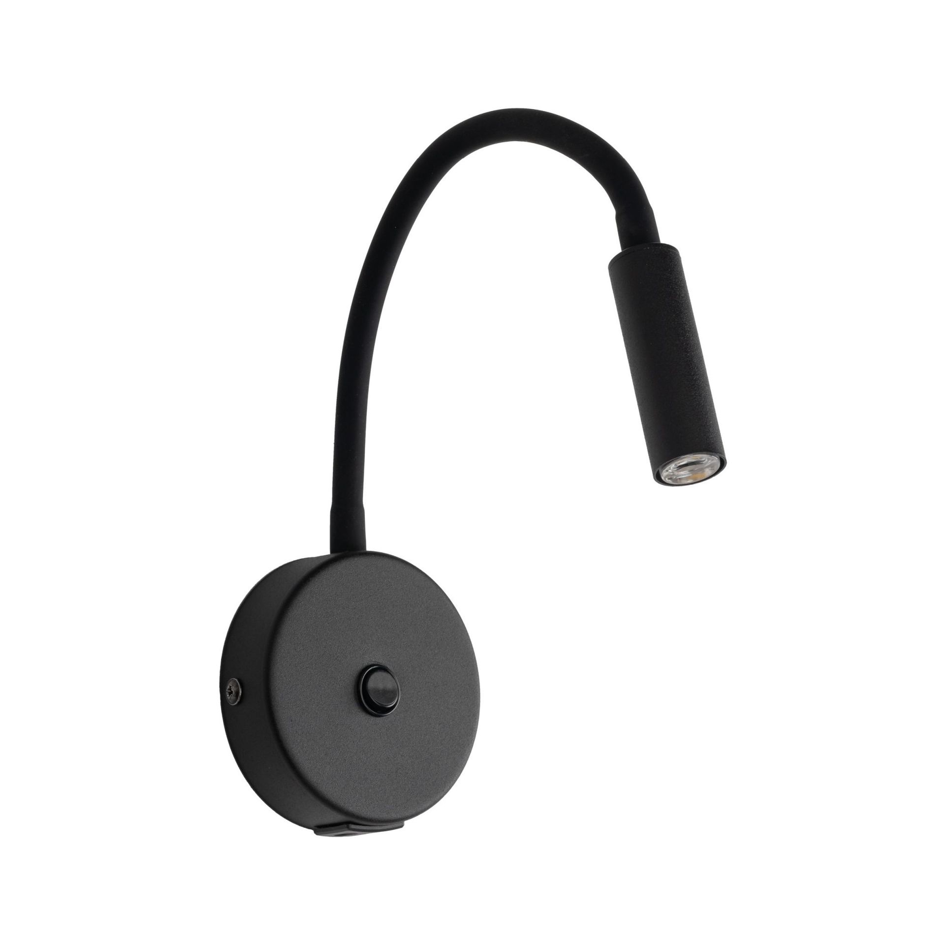 Lampa ścienna z gniazdem USB TK 10200 z serii LAGOS BLACK