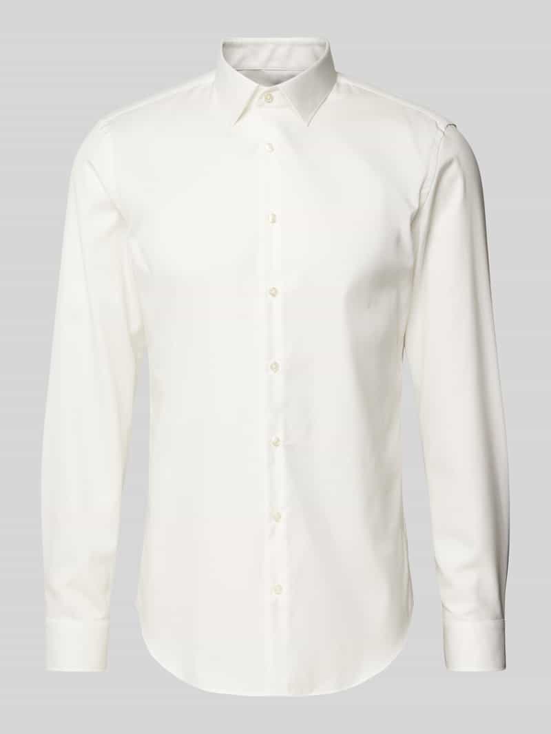 Koszula biznesowa o kroju slim fit z diagonalu