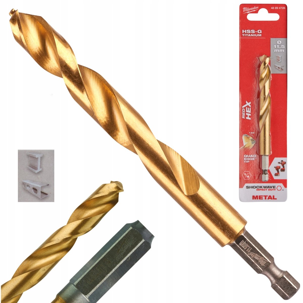 Wiertło do metalu HSS-G Tin 11,5mm 1/4 HEX MILWAUKEE