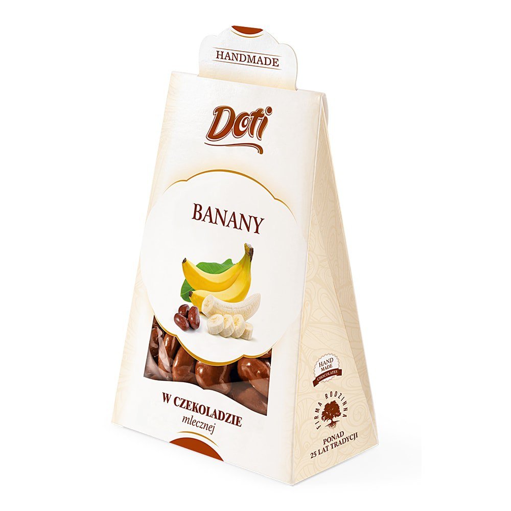 Banany w mlecznej czekoladzie Doti, 100g