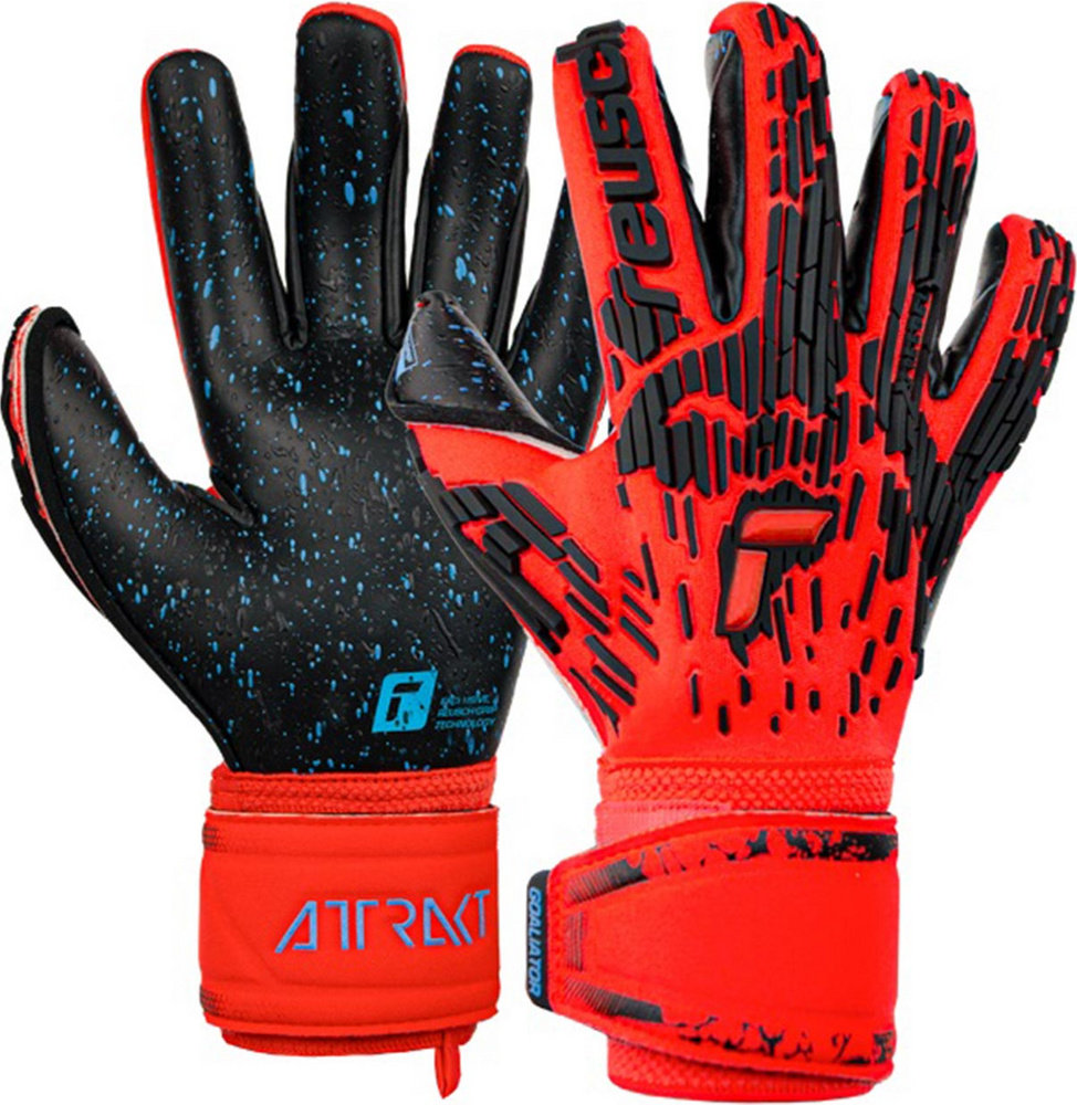 Rękawice bramkarskie Reusch Attrakt Freegel Fusion Goaliator czerwono-czarne 5370995 3333-9