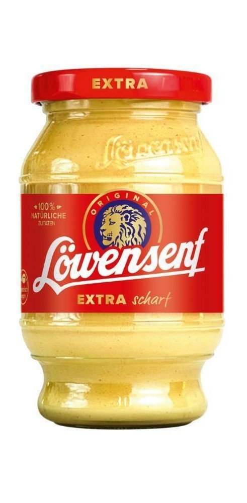 LOWENSENF ostra niemiecka musztarda w słoiku 250 ml