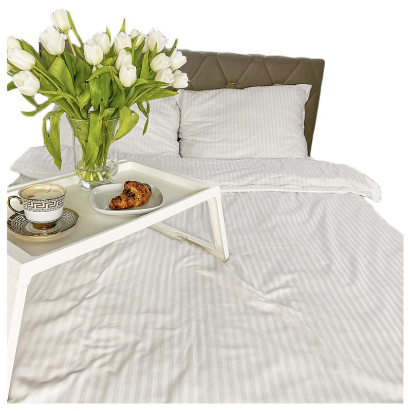 Komplet Pościeli hotelowa adamaszkowa 160x200 biała zamek błyskawiczny gruba EKSKLUZYWNA