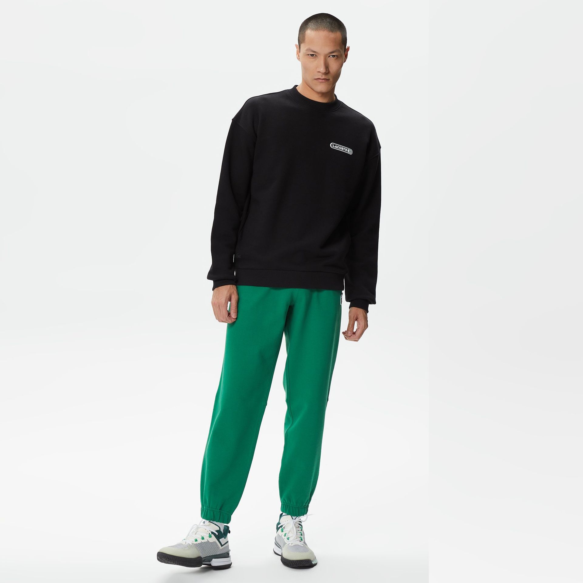 Lacoste Spodnie sportowe unisex z polaru z bawełny organicznej