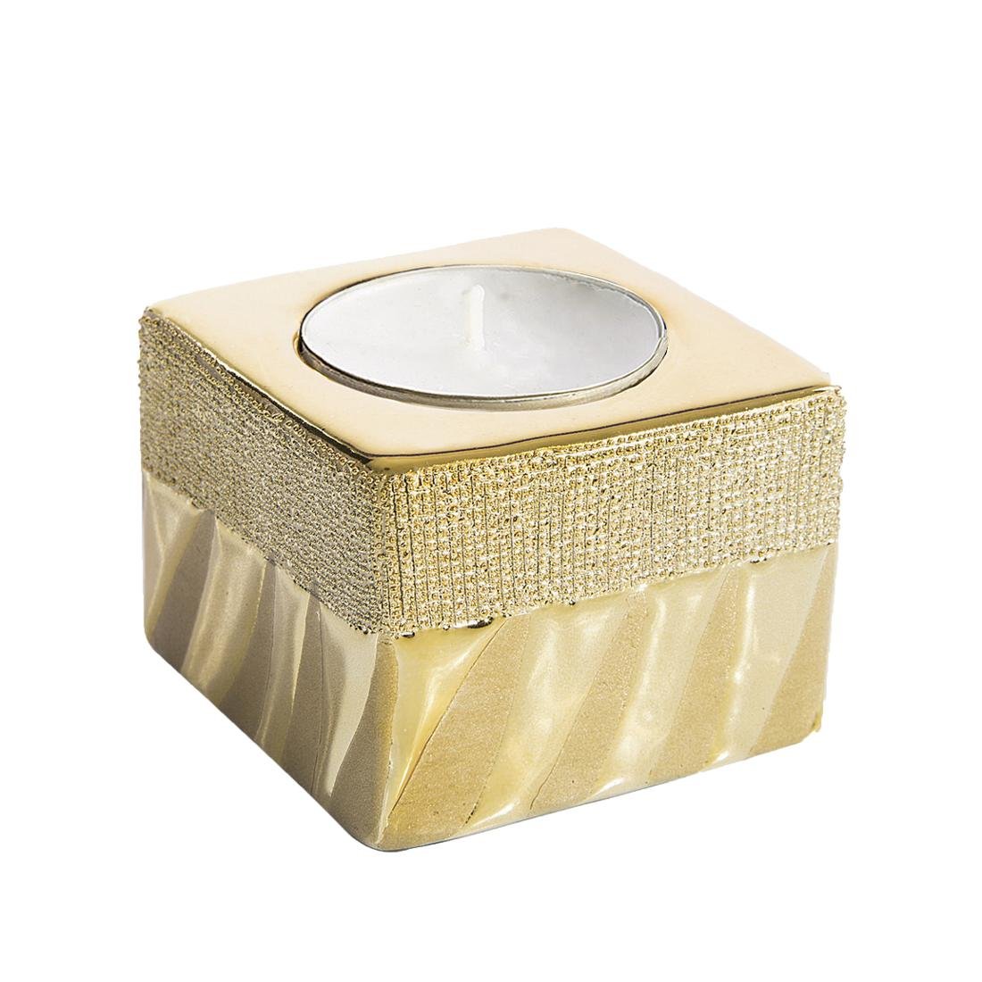 Świecznik Ceramiczny ARIA, MÓWISZ I MASZ, złoty, 6x5 cm