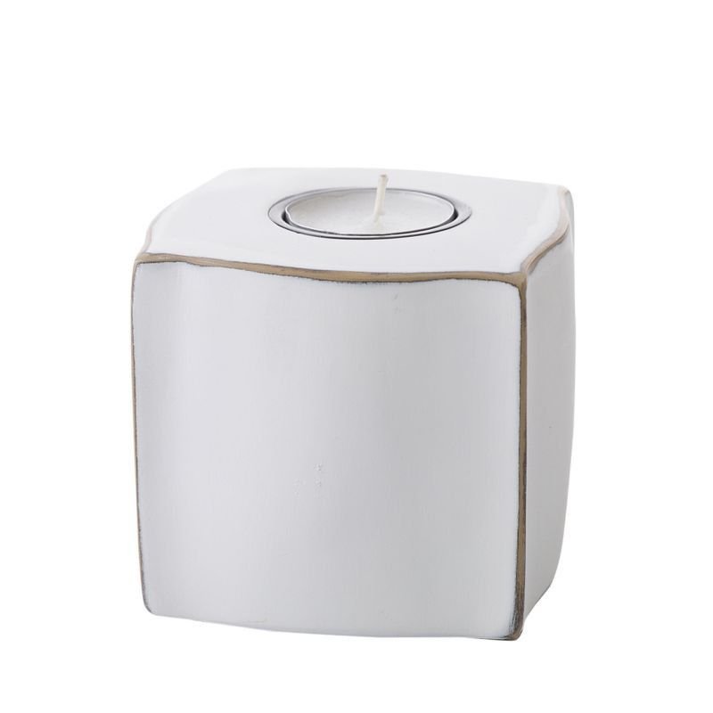 Świecznik dekoracyjny LINDO 9X9 biały x2