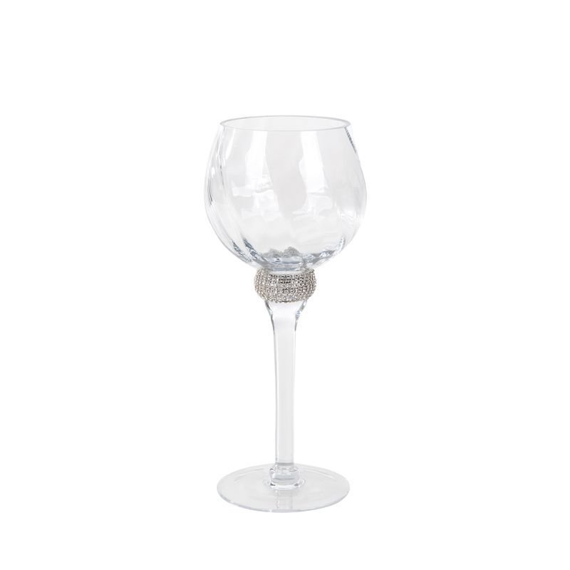 Świecznik Bankietowy Szklany Ella 12X30 Biały