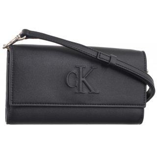 Torebka Kopertówka Sculpted Long Fold Strap Deboss Black K60K612742 BEH (CK531-a) Calvin Klein