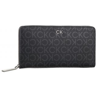 Portfel CK Daily XL Zip Around Mono Black Monogram Pu K60K612442 0GM (CK533-a) Calvin Klein