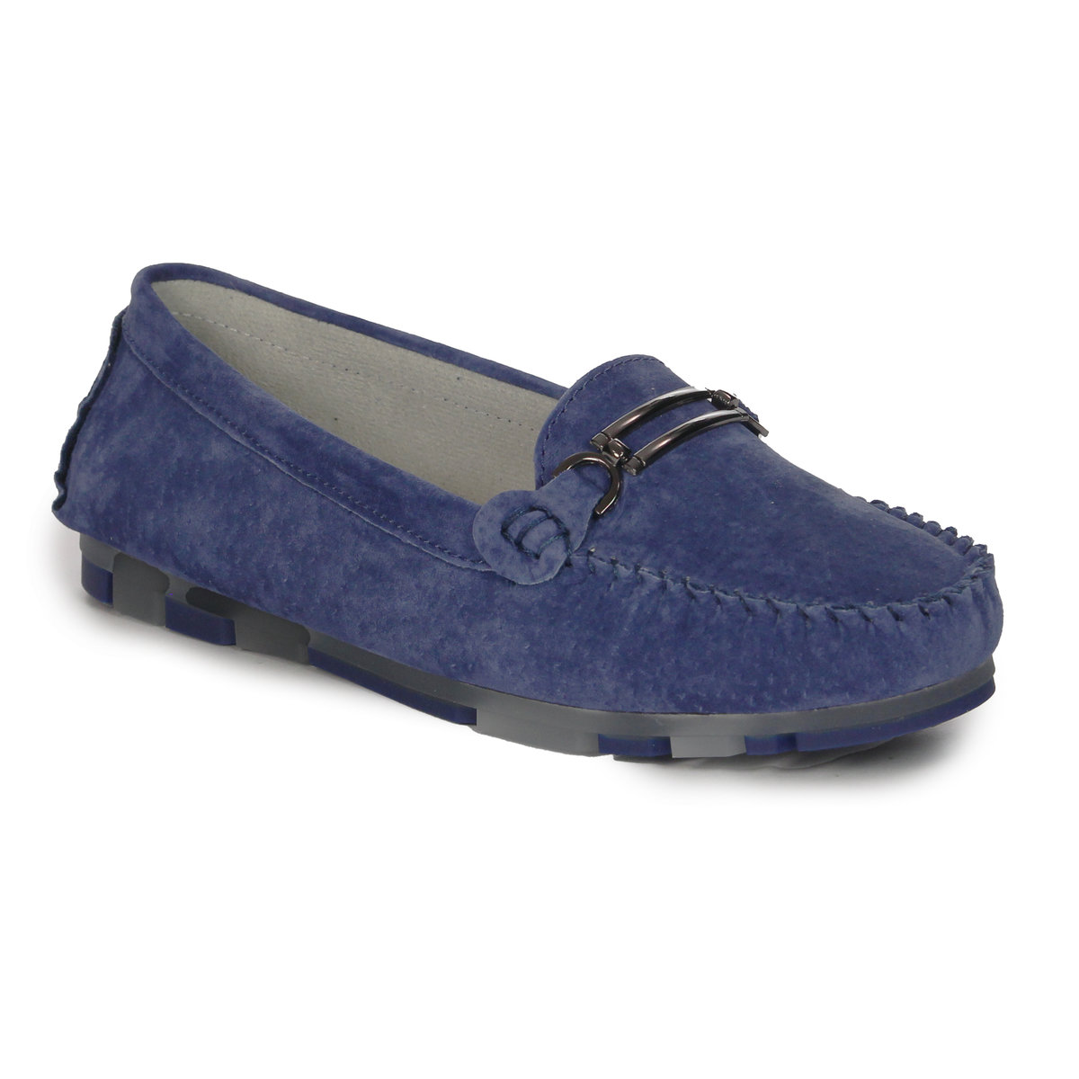 Filippo Mokasyny damskie skórzane Blue niebieskie-37