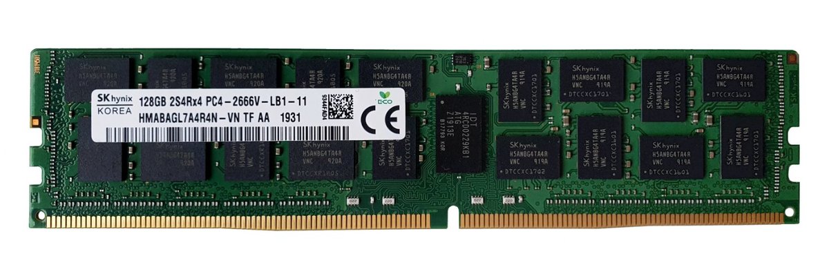 Pamięć RAM 1x 128GB Hynix ECC LOAD REDUCED DDR4 2S4Rx4 2666MHz PC4-21300 LRDIMM | HMABAGL7A4R4N-VN