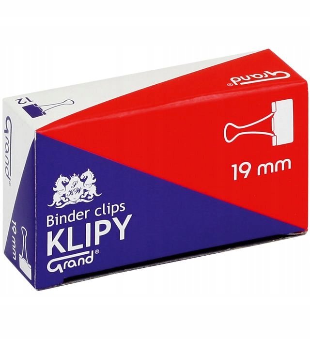 Spinacz KLIP 19mm biurowy NA DOKUMENTY