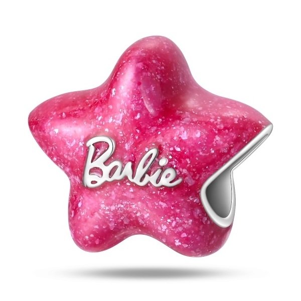 Zawieszka SREBRO 925 Charms koralik do PANDORA Różowa Gwiazda Barbie