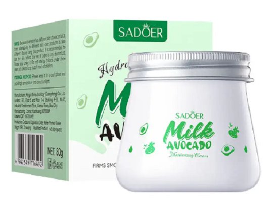 Sadoer, Milk Avocado, Krem Do Twarzy Nawilżający, 80ml