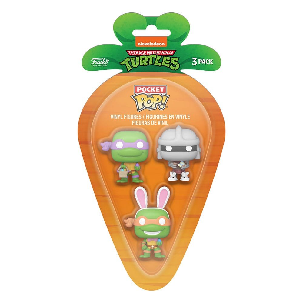 Pocket Pop! 3Pack - Donatello, Michelangelo, Shredder Ninja Turtles - Marchewka (1)