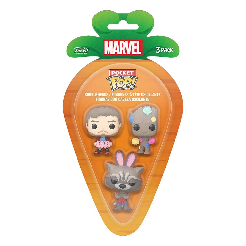 Zdjęcia - Figurka / zabawka transformująca MARVEL Pocket Pop! 3Pack -  Guardians Of The Galaxy - Star-Lord, Groot, Rocket - Marchewka 