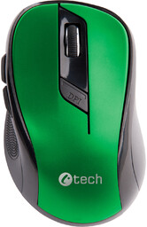 C-TECH WLM-02, czarno-zielona, bezprzewodowa, 1600DPI, 6 tlačítek, USB nano receiver