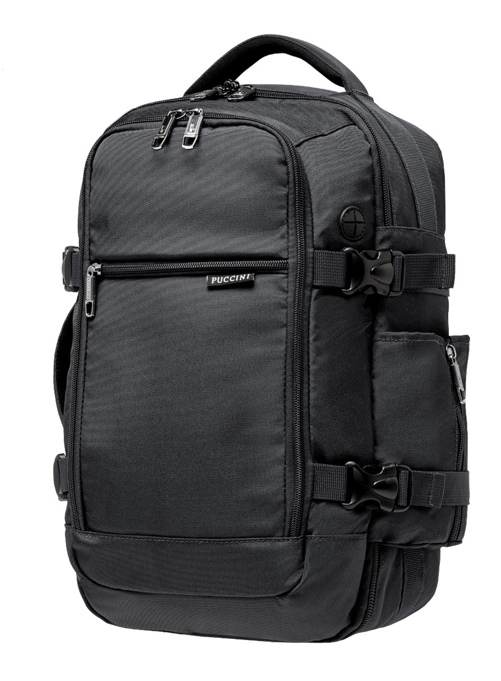 Czarny plecak Puccini 3w1 do samolotu Ryanair WizzAir Rfid EasyPack