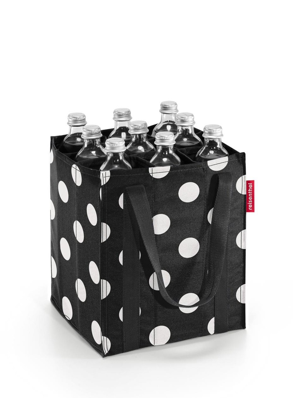 Torba na butelki z przegrodami Reisenthel Bottlebag - dots white