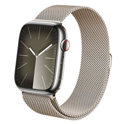 Crong Milano Steel – Pasek ze stali nierdzewnej do Apple Watch 42/44/45/49 mm (szampański)