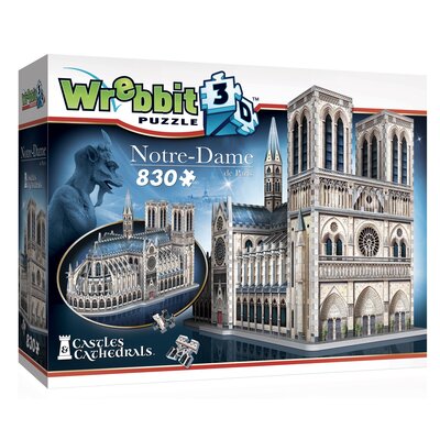 Wrebbit 3D puzzle katedra Notre Dame de Paris 830 el